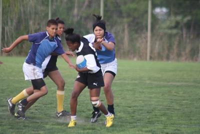 Rugby women show their steel